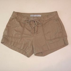 SALE! Khaki mid-rise drawstring shorts. Size 2
